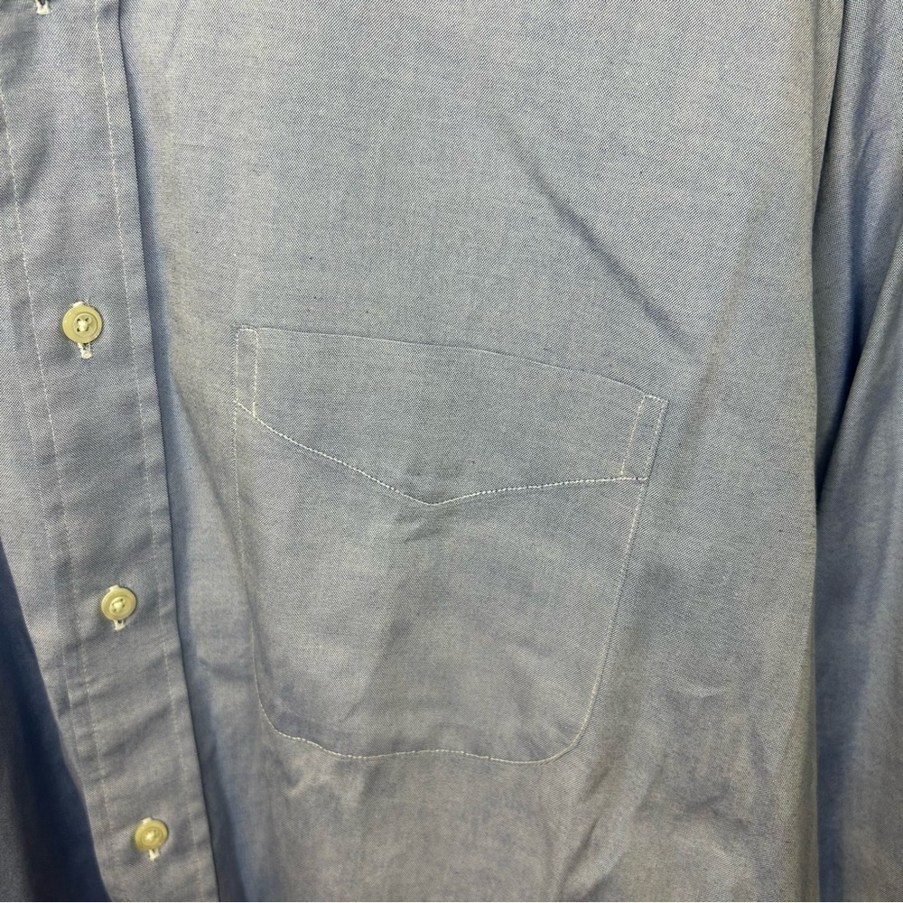 Brooks Brothers Blue Original Polo Shirt, Size 17.5-33, Button Down Collar - Picture 3 of 7